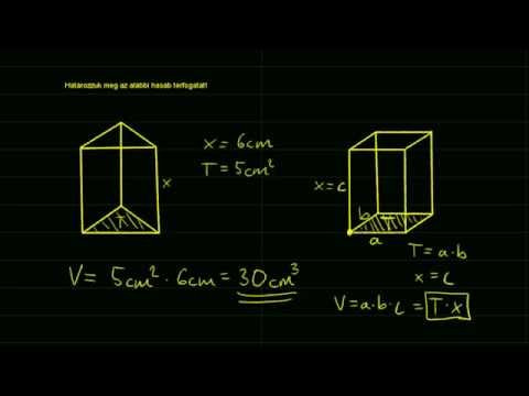 Videó: Hogyan találja meg a háromszög alakú prizma alapterületét?