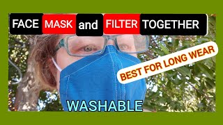 BREATHABLE Face Mask with FILTER Together. Best fit for long wear. Washable. Pandemic time. Part 2