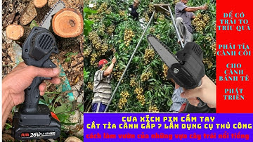 máy cưa pin cầm tay cắt tỉa cành giá rẻ cho các bác làm vườn làm cây cảnh