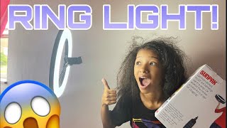 UNBOXING MY NEW RIBG LIGHT! (SO HAPPY)   #ringlight #happy #new #fun #unboxing