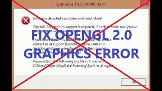 Tutorial Fix Opengl 2 0 Graphics Test On Synthesia - roblox studio opengl 2.0 error windows 7