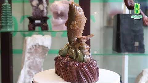 Tượng Cá Chép Phong Thủy Đá Canxedon Thu Hút Tài Lộc, Tiền Vô Như Nước - Ngọc Thạch Thảo