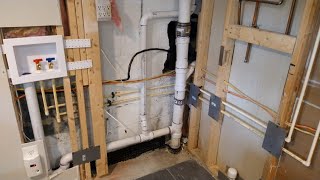 Plumbing Laundry Rough  in (move to different place)