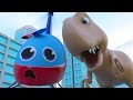 SUPERHELI VS CRAZY DINOSAUR SAVE SUPERCAR FUNNY ANIMATIONS