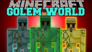 MInecraft: GOLEM WORLD (MORE GOLEMS WITH SPECIAL ABILITIES!) Mod Showcase