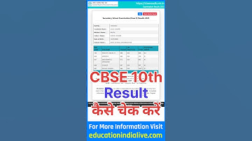 CBSE Class 10 Result 2025 Kaise Check Kare ? How To Check CBSE Class 10 Results Online
