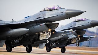 Scary! US  Air Force F-16 Fighting Falcons in Action | Nothing Can Kill the F 16