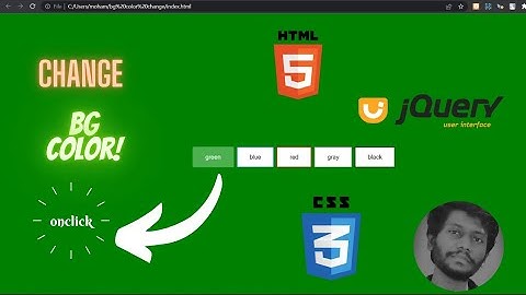 Change Background Color on Click using Html, Css, jQuery in Tamil