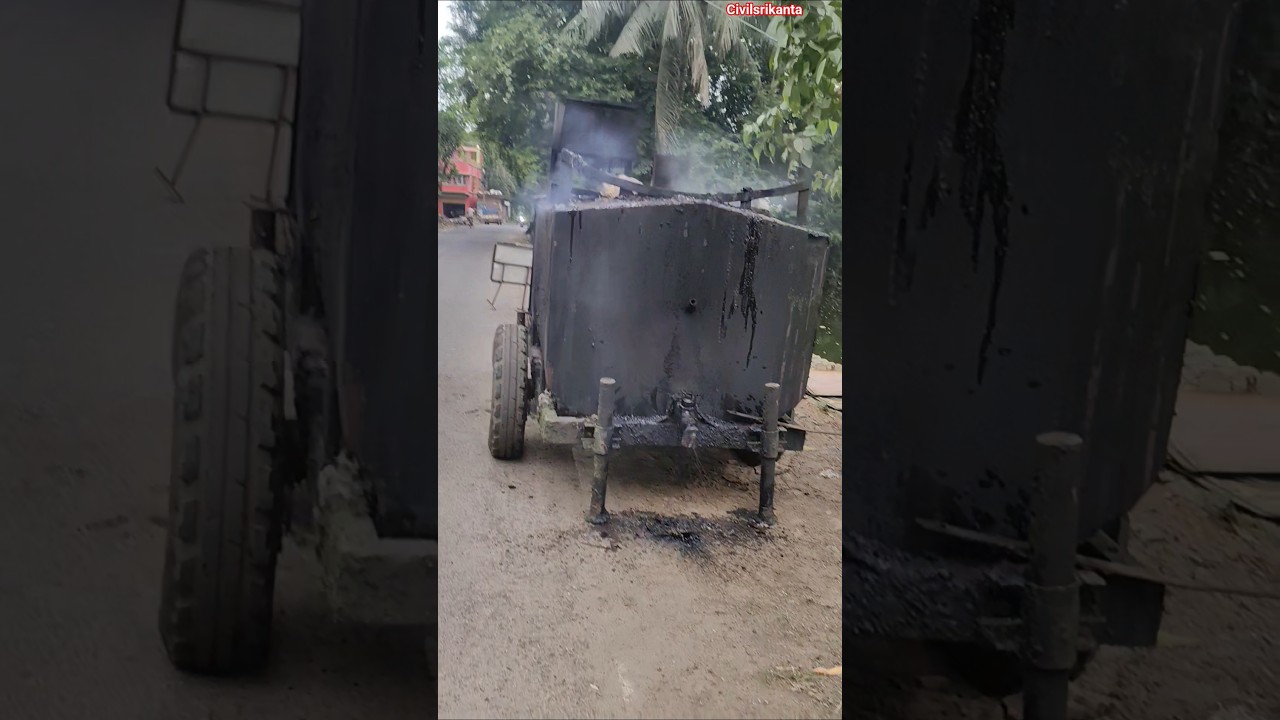 Taring works |Bitumen tar mixer machine| Road |