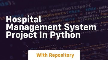 hospital management system project in python
