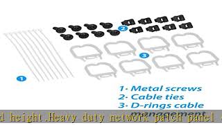 iwillink Patch Panel 48 Ports, Cat6 / Rj45 Patch Panel, 2u Network Patch Panel Utp 19-Inch, Black.
