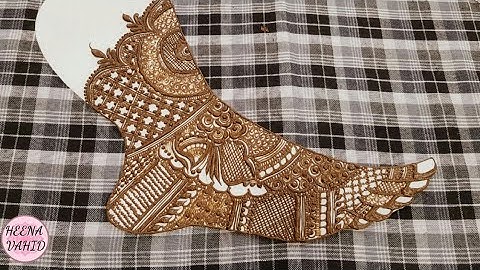 Beautiful Bridal design for legs | Easy for beginners | heena vahid.