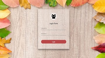 Transparent Login Form using html and css | Login Form in html website