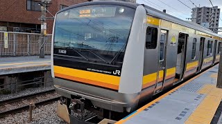 E233系8000番台横ﾅﾊN30編成が各駅停車立川行きとして尻手駅2番線を出発！(1343F) 2024/1/13