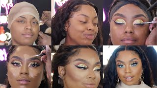 Gold Glitter Cut Crease | Hair and Makeup Tutorial FT. Youth Beauty