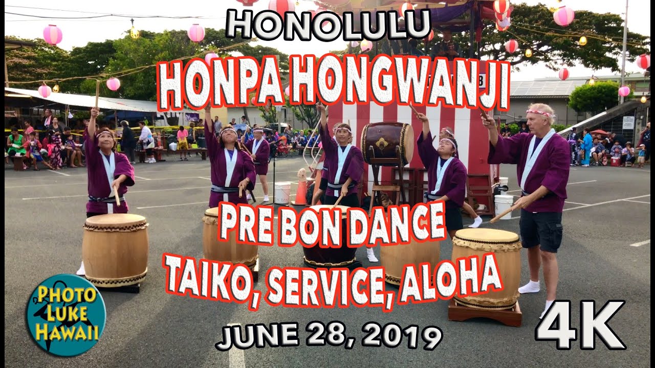 Honpa Hongwanji Pre Bon Dance Taiko, Service, Aloha - YouTube