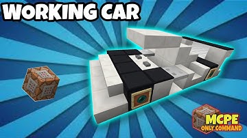 Mcpe Only Command | Working Car With Commands | Mcpe Command Block Creations
