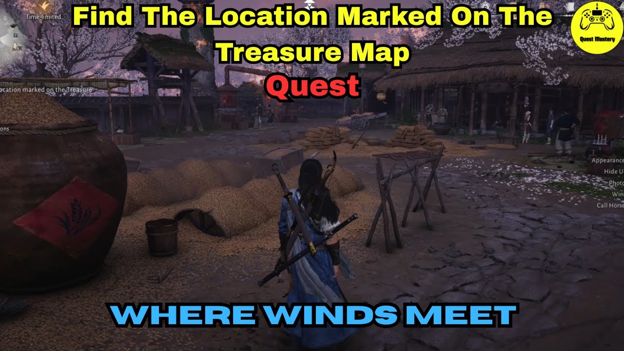 Find The Location Marked On The Treasure Map Quest Where Winds Meet