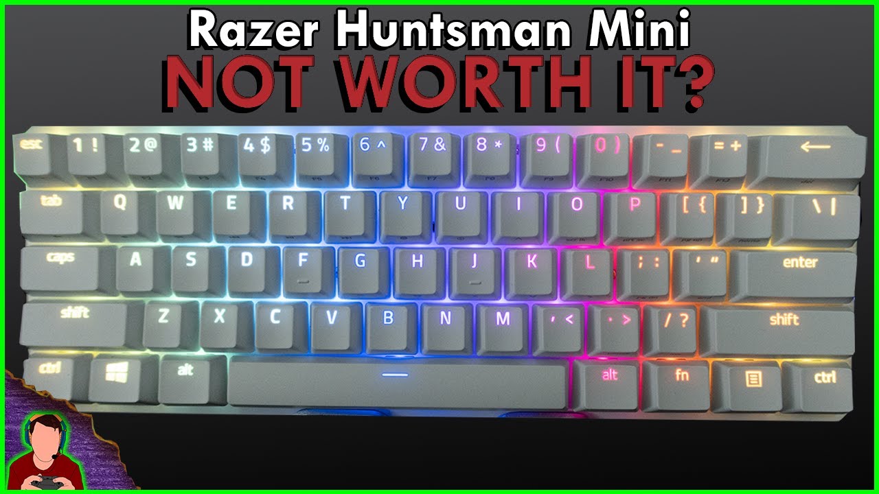 Razer Huntsman Mini Mercury 60% RGB Gaming Keyboard W/ PBT Keycaps
