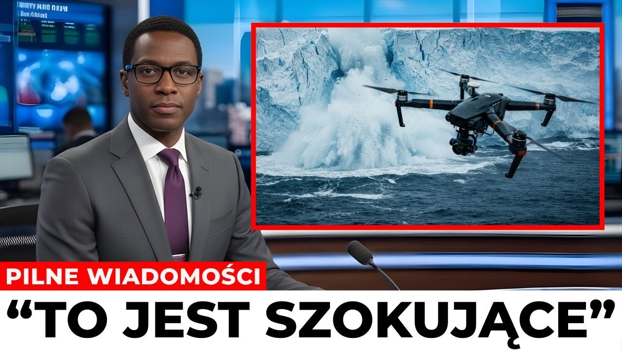 Dron przeleciał nad lodową ścianą Antarktydy i nagrał najbardziej szokujące ujęcia