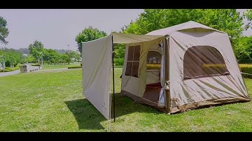 How to setup Yuan InstaTent /Easy Setup Inflatable Tent for 4-8 People/ Auto-inflating&Stop Air Tent