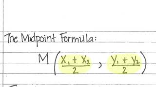 Alg2- Lesson 9.1 Midpoint and Distance Formula