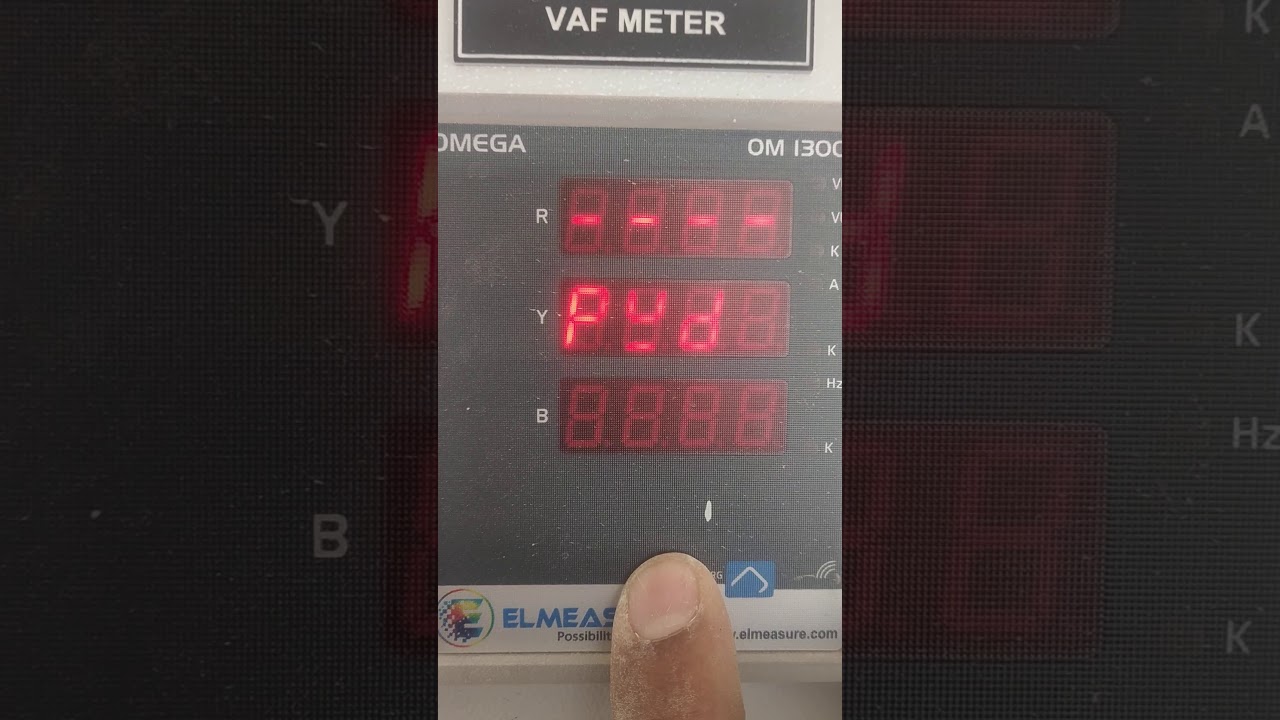 OMEGA OM 1300 VAF meter settings