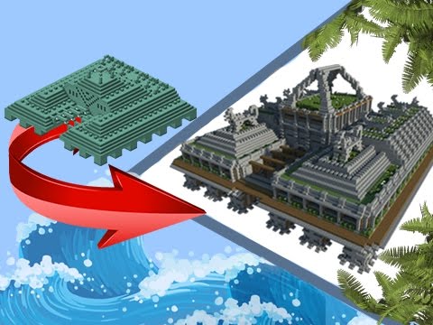 Minecraft Transformation Ocean Monument To Land Monument Youtube