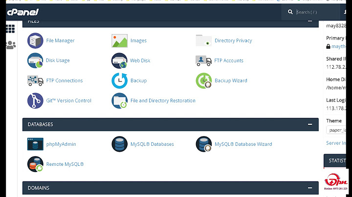 Cách dụng cPanel