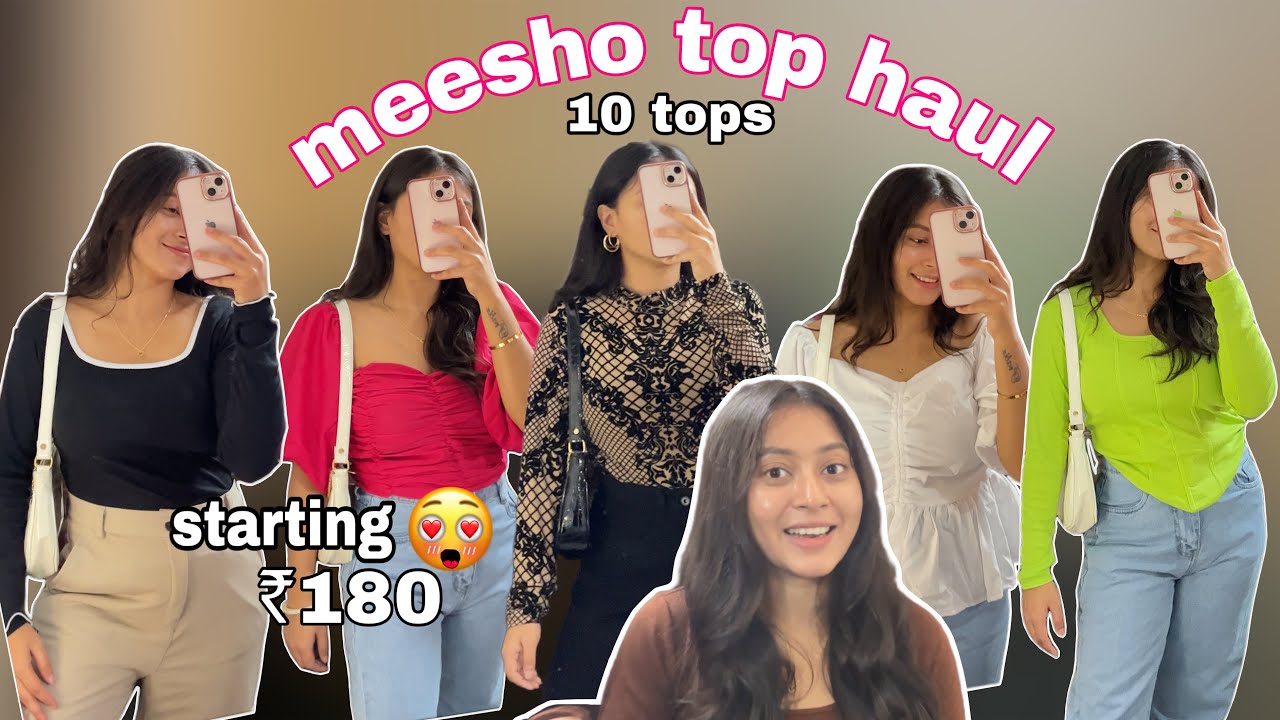 Huge *Meesho* top haul | meesho affordable tops haul | starting just for ₹180🤩| pravirpallavi |