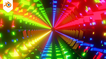 Colorful Abstract background in blender | colorful tunnel background animation | blender 3.1