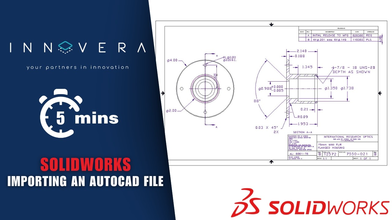 IMPORTING AN AUTOCAD FILE IN SOLIDWORKS - YouTube