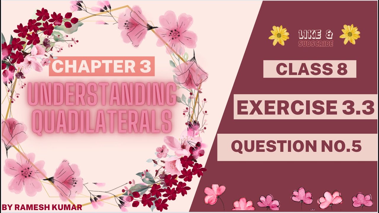 Class 8 Maths: Chapter 3 Exercise 3.3 Question 5 Explained - YouTube