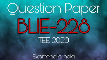 BLI 228 BLIS previous question paper MCQ type pattern First Time in BLIS IGNOU Bachelor of library