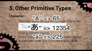 Information Lecture 3: Other Primitive Type | Rust Lang Tutorials Update