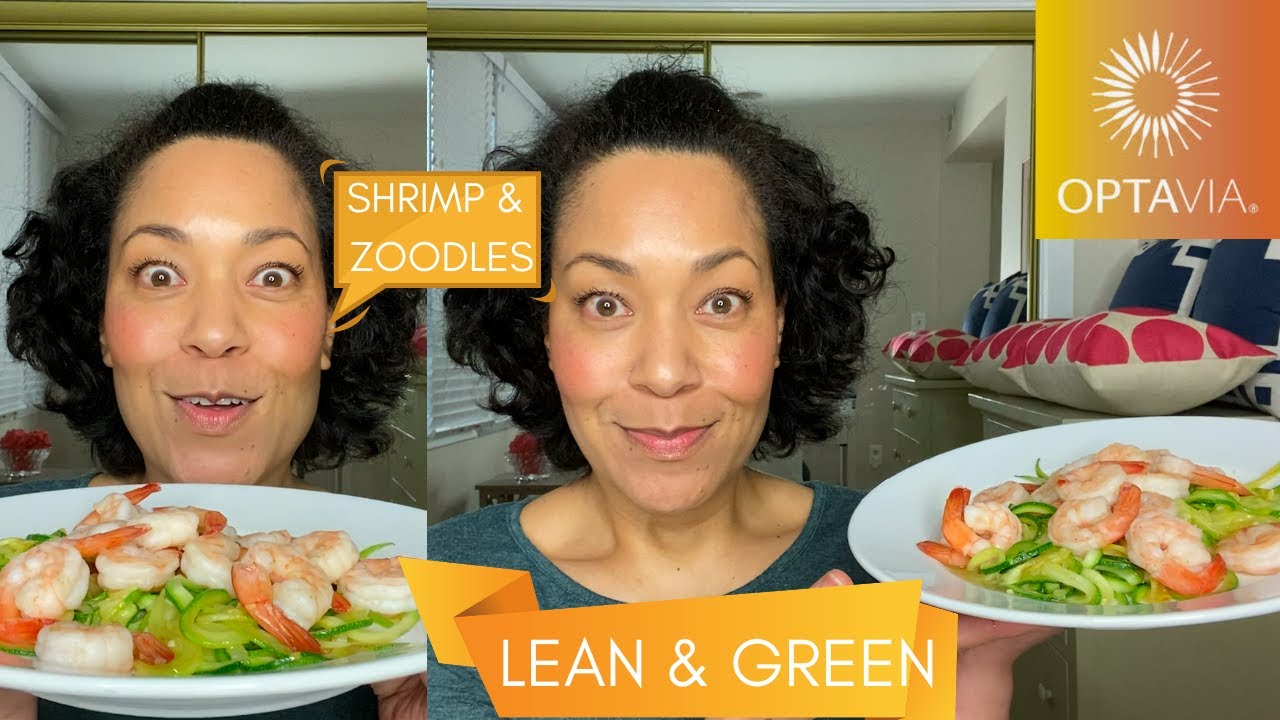 Shrimp & Zoodles | Lean & Green | Optavia - YouTube