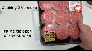 Samโs Club Prime Rib Steak Burger 2 Ways ๐๐ฅฉ | Pan-Fried vs Egg & Butter Mix YUM!