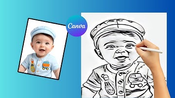 Canva tutorial | create pencil sketch effect | easy photo manipulation | Canva for PC