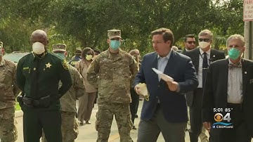 Gov. Ron DeSantis Opens Two Walk-Up Sites In Broward