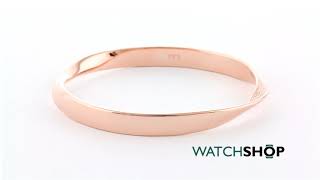 Ladies Karen Millen Rose Gold Plated Textured Twist Narrow Bangle (KMJ898-24-03) screenshot 5