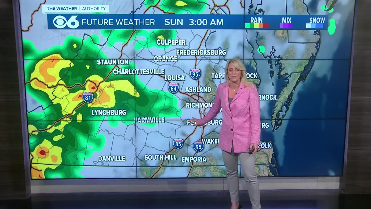 Hour-by-hour look at multiple chances for rain - YouTube