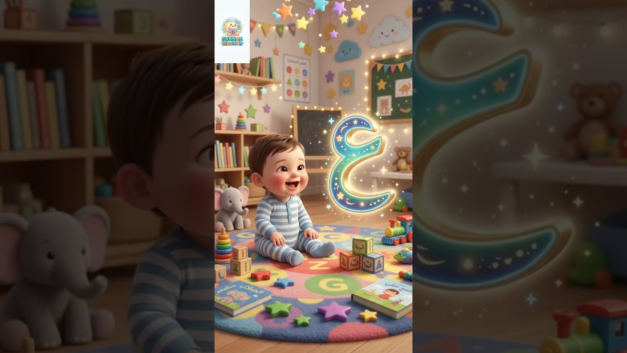 Learn Arabic Letters 🔤 | Cute 3D Cartoon Arabic Alphabet for Kids 🧸 | Arabic Learning #Shorts