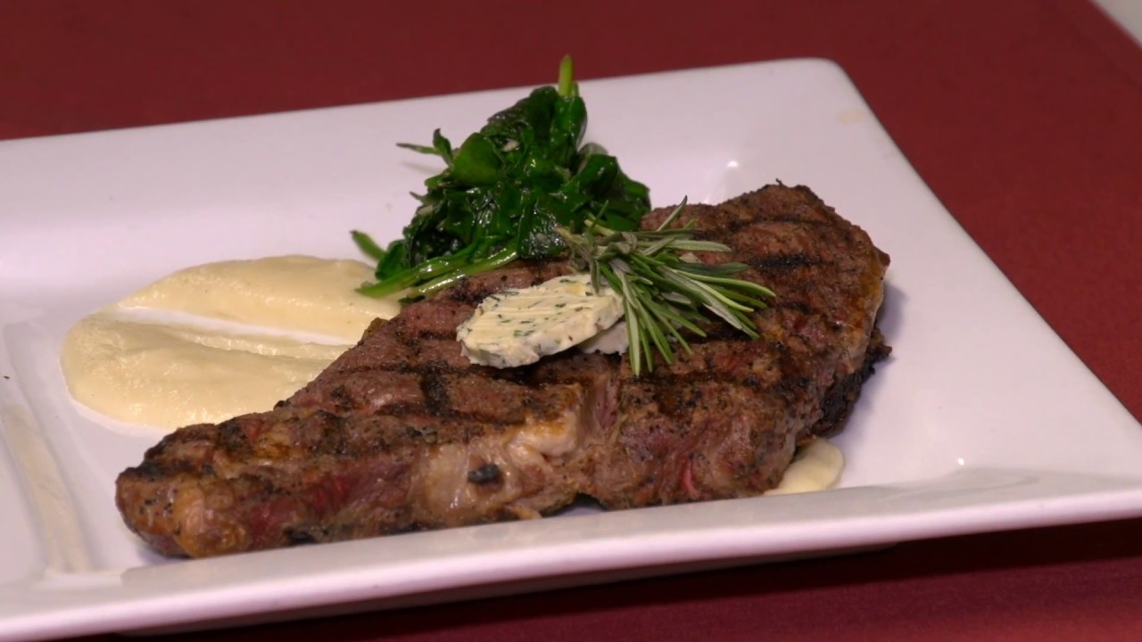 Cedar River Farms Rib Eye Steak with a Rosemary Melting Butter YouTube