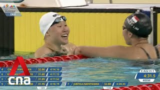 Download Lagu Singapore's Gan Ching Hwee wins SEA Games gold in women's 400m freestyle MP3