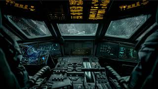 Landed on Alien Planet. Spaceship Radio Chatter & Snow Storm. Sci-Fi Ambience for Sleep, Study Focus