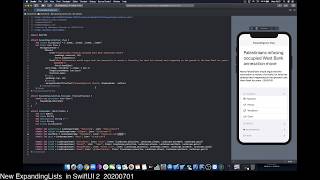 New ExpandingLists  in SwiftUI 2 20200701