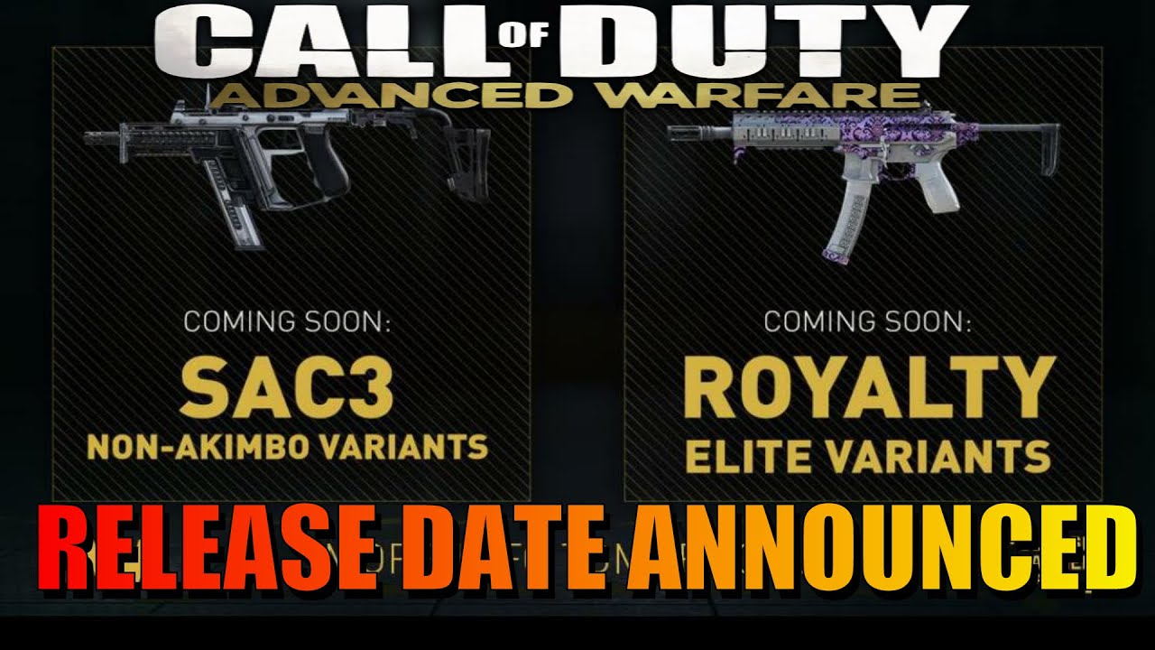 COD AW ROYALTY VARIANTS RELEASE DATE ANNOUNCED - YouTube