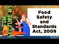 Food safety  standards act 2006  fss act 2006  fssai  tnpsc success materials lecture 1