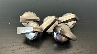 Replacement Stainless Steel Burner Knobs for GE Range