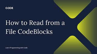 C Language / How to read from a file CodeBlocks Reading From A File In Code Blocks
